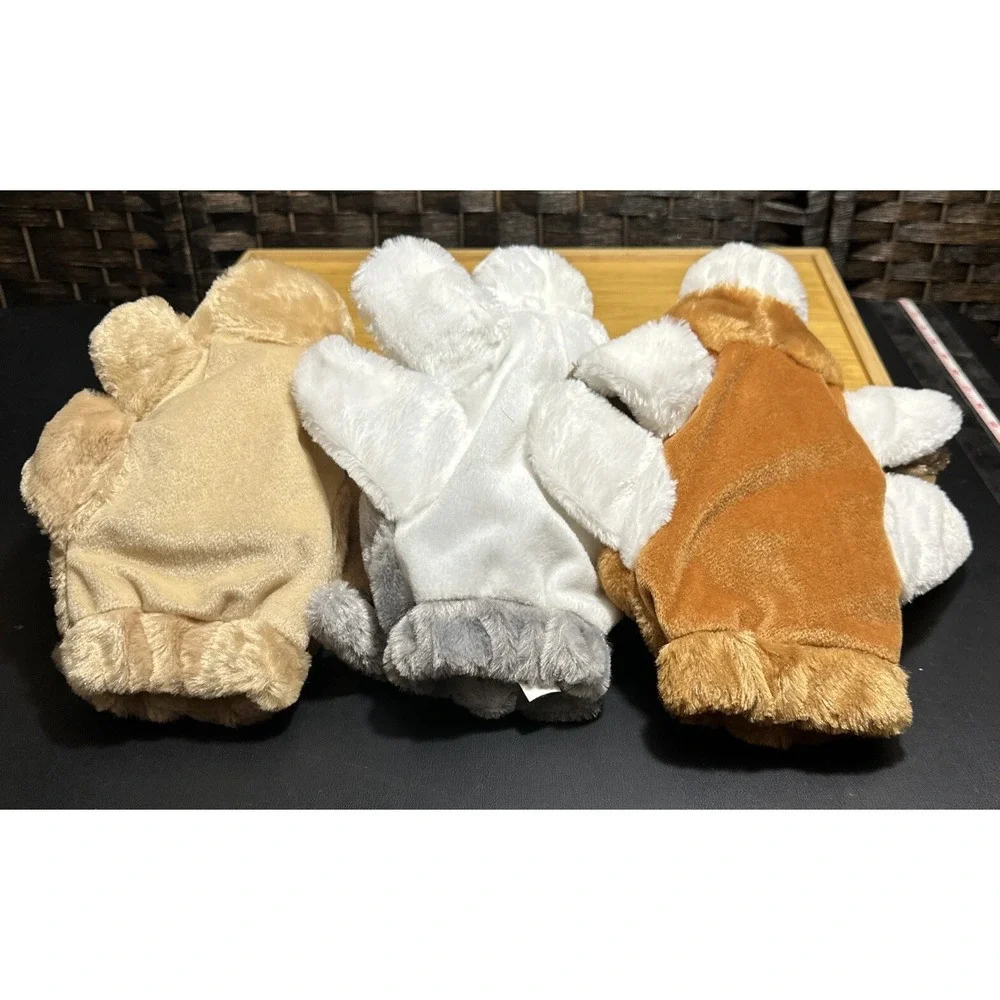 Three Dream Plush Puppies golf club head cover hand puppet
